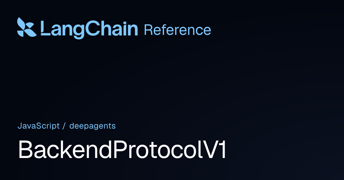 BackendProtocolV1 | deepagents | LangChain Reference