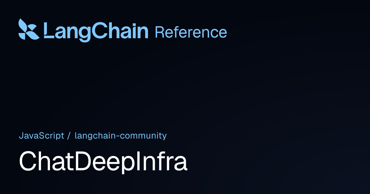 ChatDeepInfra | @langchain/community | LangChain Reference