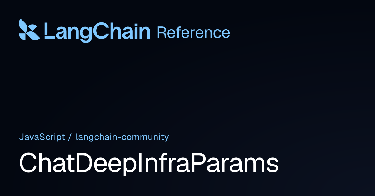 ChatDeepInfraParams | @langchain/community | LangChain Reference