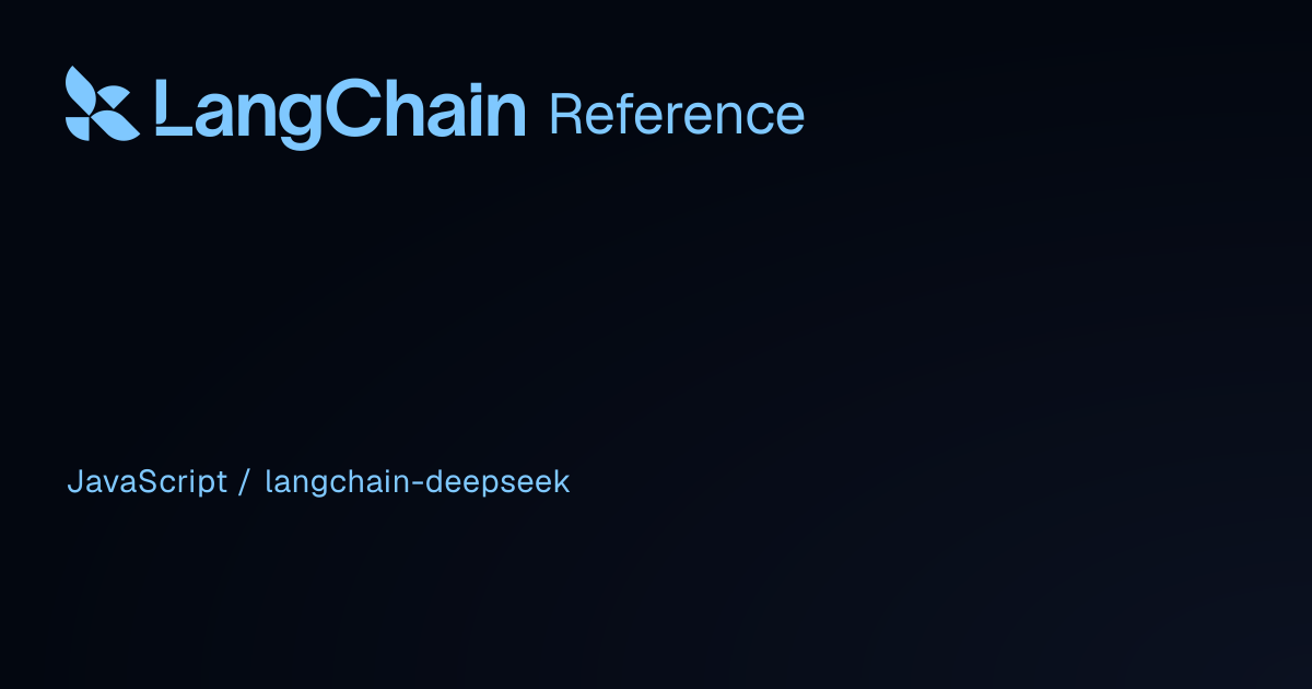 constructor | @langchain/deepseek | LangChain Reference