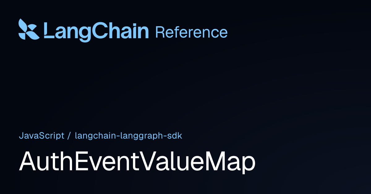AuthEventValueMap | @langchain/langgraph-sdk | LangChain Reference