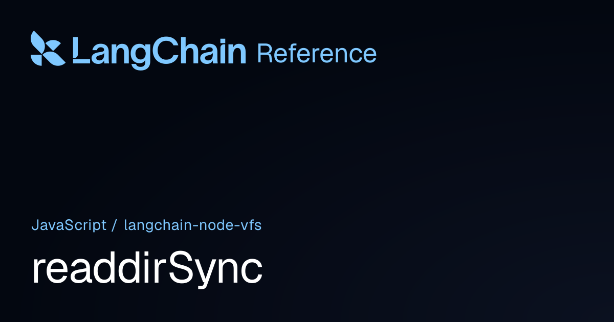 readdirSync | @langchain/node-vfs | LangChain Reference