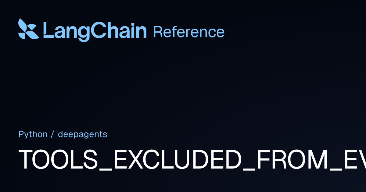 TOOLS_EXCLUDED_FROM_EVICTION | deepagents | LangChain Reference