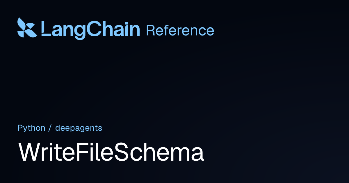 WriteFileSchema | deepagents | LangChain Reference