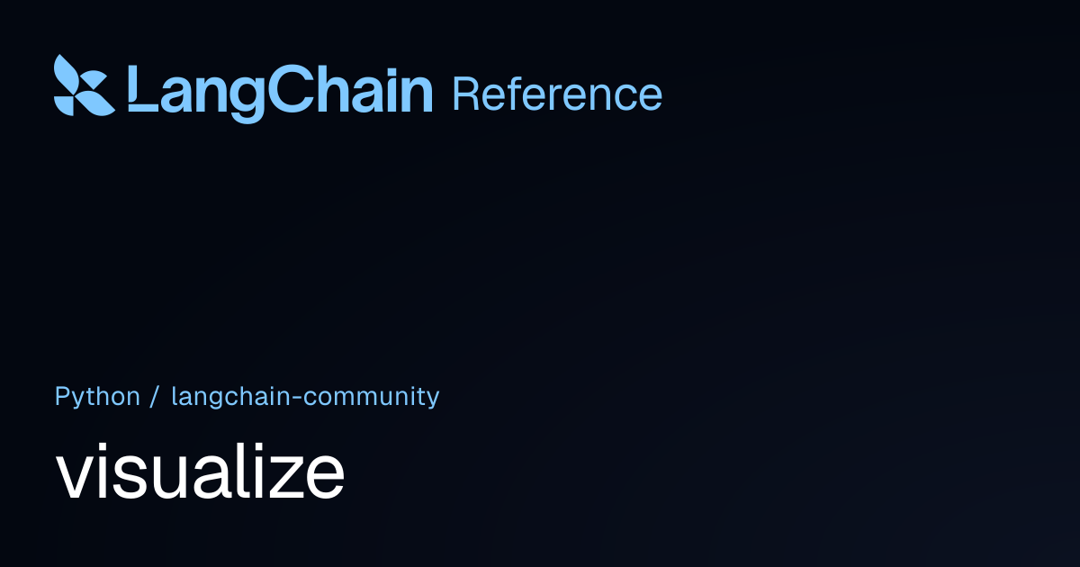 visualize | langchain_community | LangChain Reference