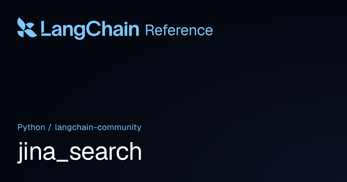 jina_search | langchain_community | LangChain Reference