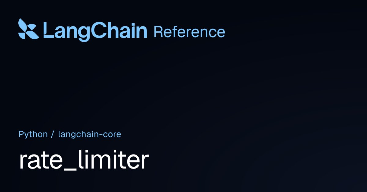 rate_limiter | langchain_core | LangChain Reference