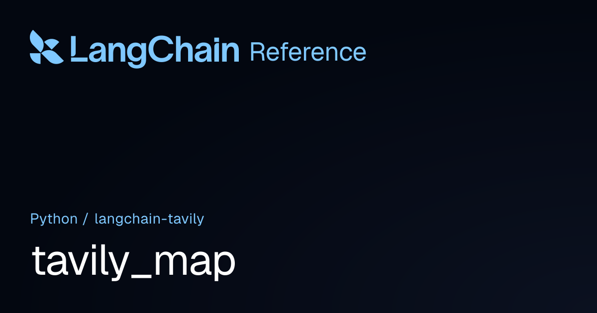 tavily_map | langchain_tavily | LangChain Reference