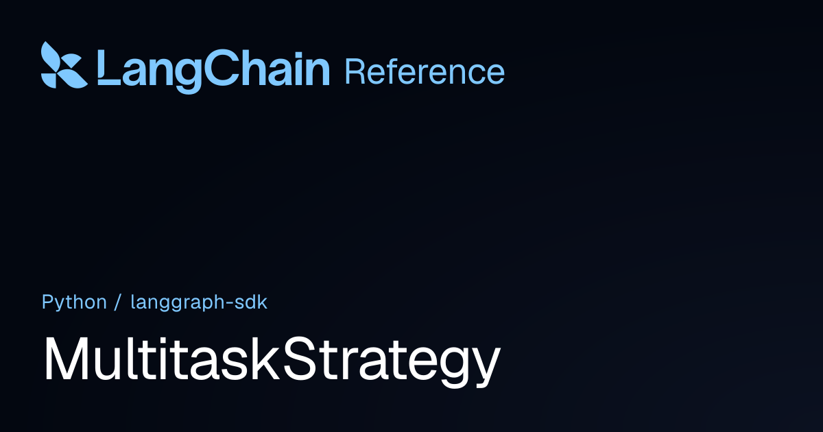 MultitaskStrategy | langgraph_sdk | LangChain Reference