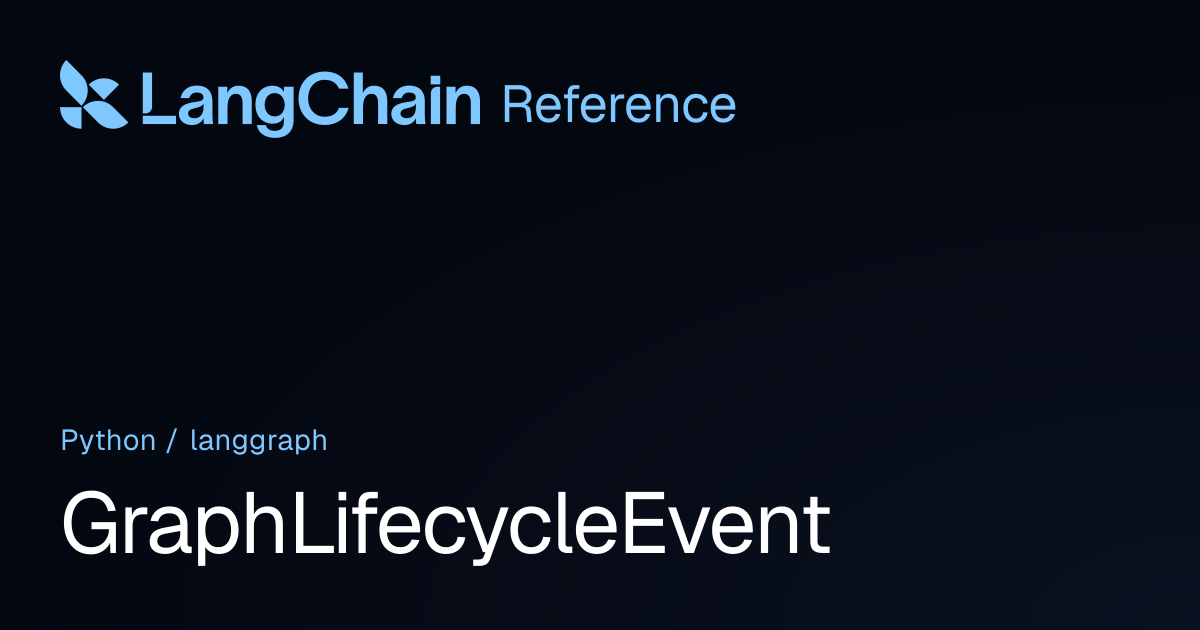 GraphLifecycleEvent | langgraph | LangChain Reference