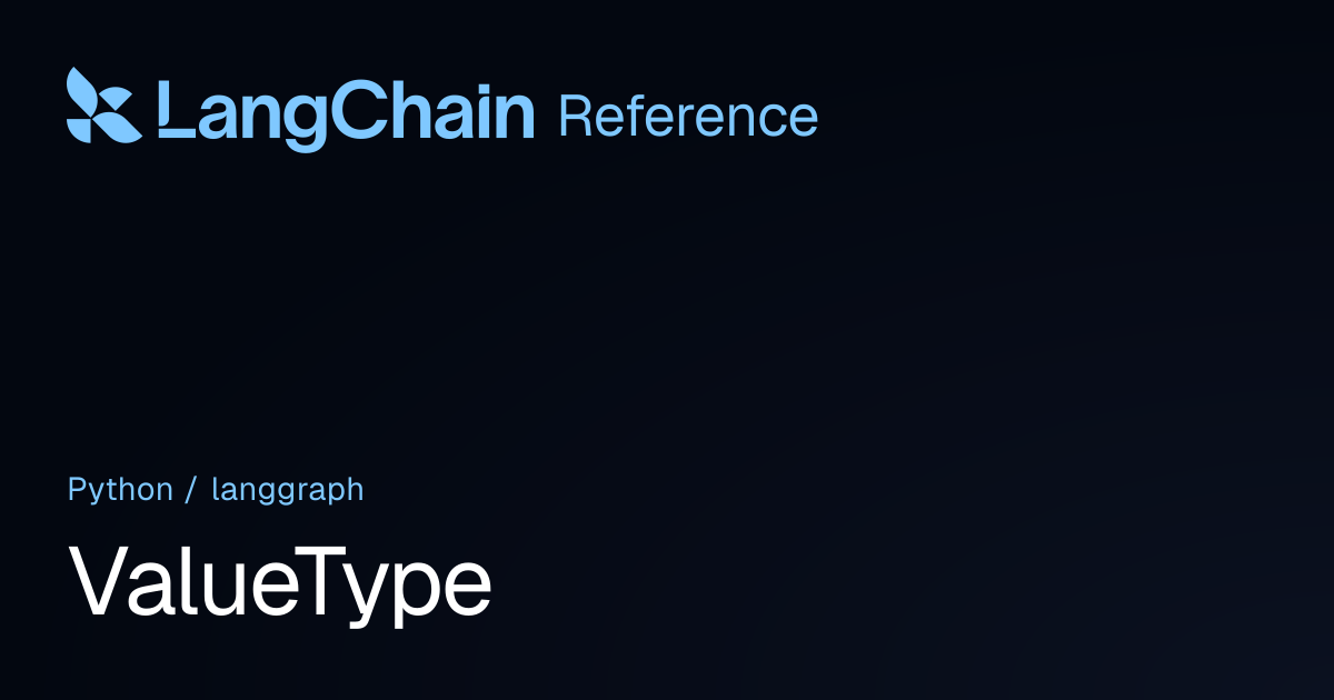 ValueType | langgraph | LangChain Reference