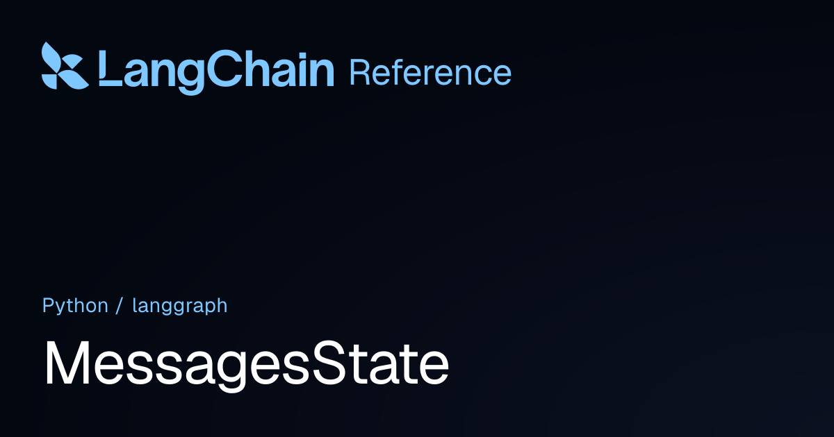 MessagesState | langgraph | LangChain Reference