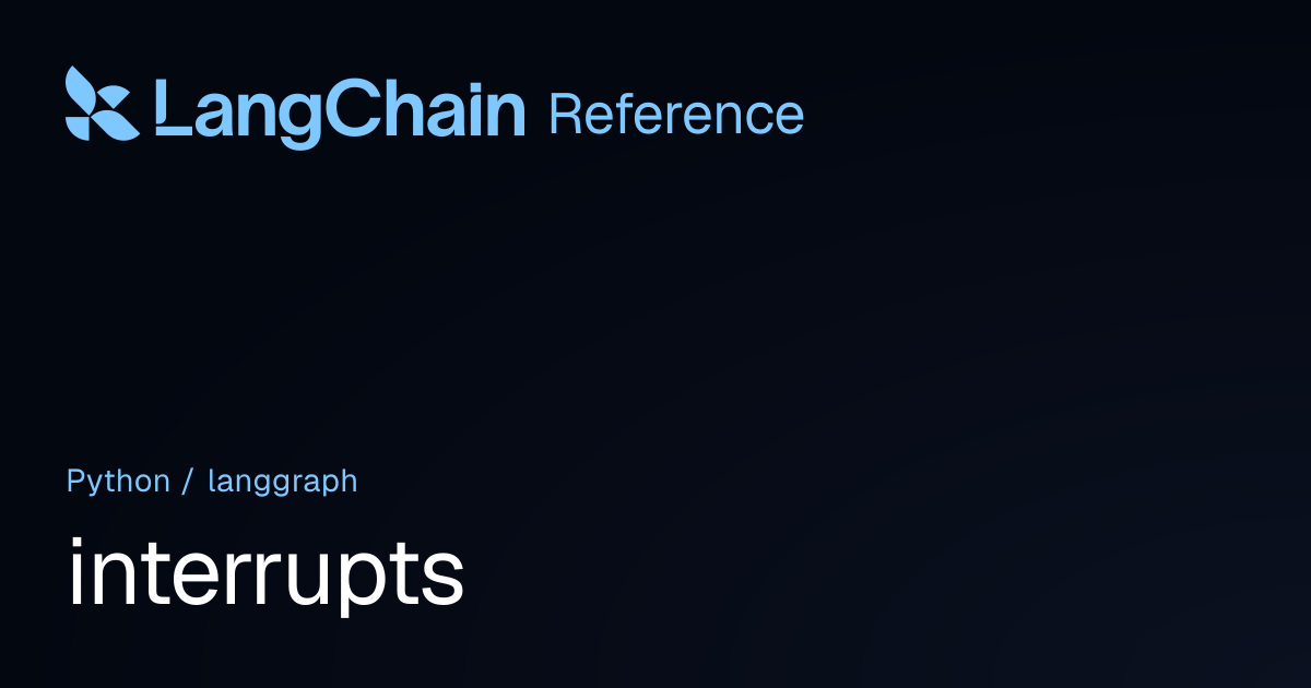 interrupts | langgraph | LangChain Reference