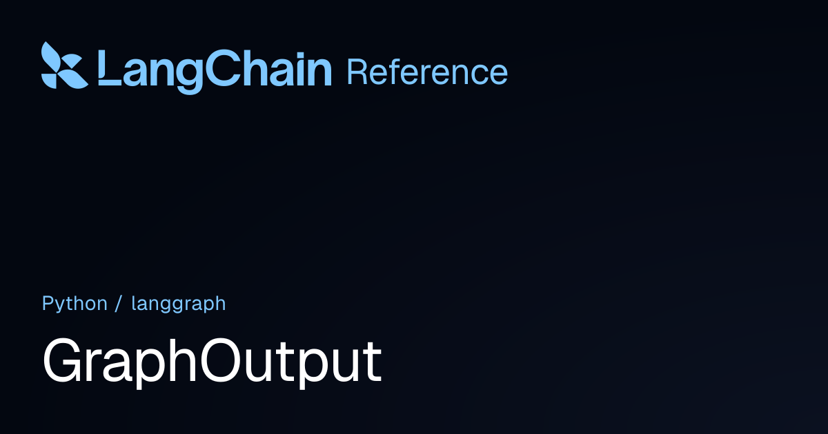 GraphOutput | langgraph | LangChain Reference